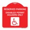 Signmission Reserved Parking Disabled Permit Holders W/ Updated Access Alum Sign, 18" x 18", RW-1818-23152 A-DES-RW-1818-23152 - alternate 1